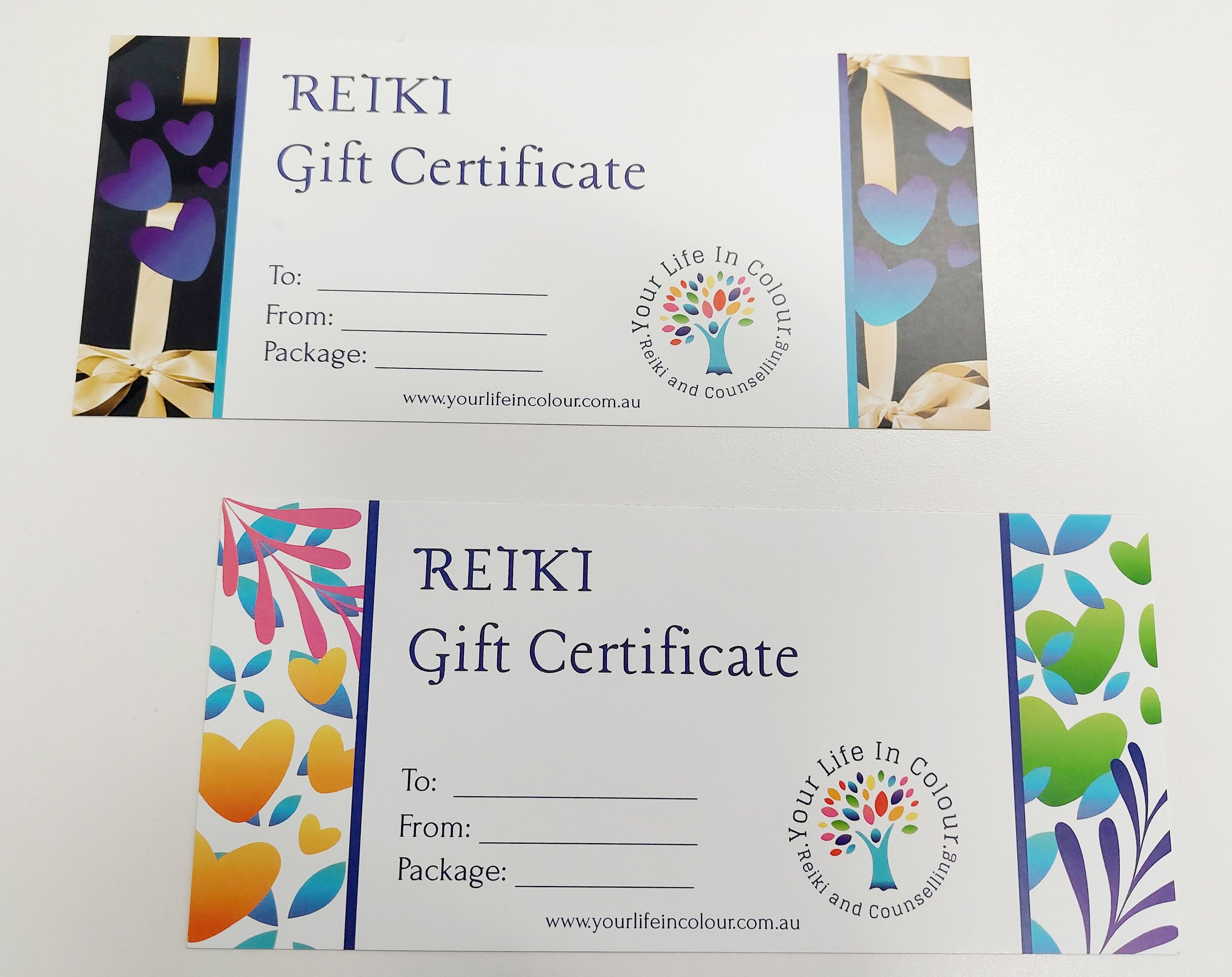 Reiki Gift Certificates
